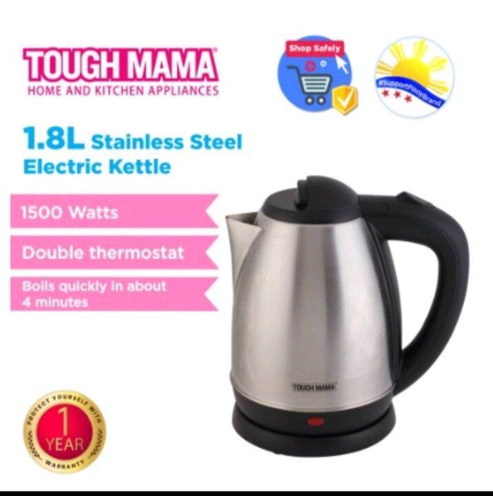 Electric Kettle (Tough Mama NTMJK18SS2) Lazada PH