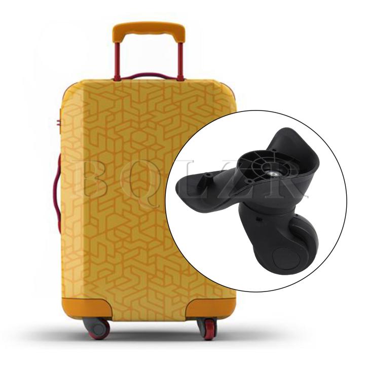 กระเป๋าเดินทางฐานเก้าอี้ล้อหมุนอะไหล่ขนาด3-74นิ้วชุด-w041-2-l-ขวาสำหรับกระเป๋าเดินทางสีดำ