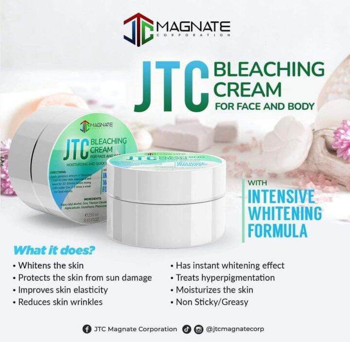 JTC BLEACHING CREAM for Face and Body Lazada PH