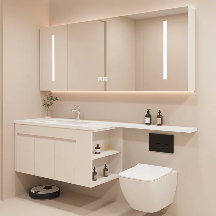 Simple Modern Bathroom Combination Nordic Solid Wood Bathroom