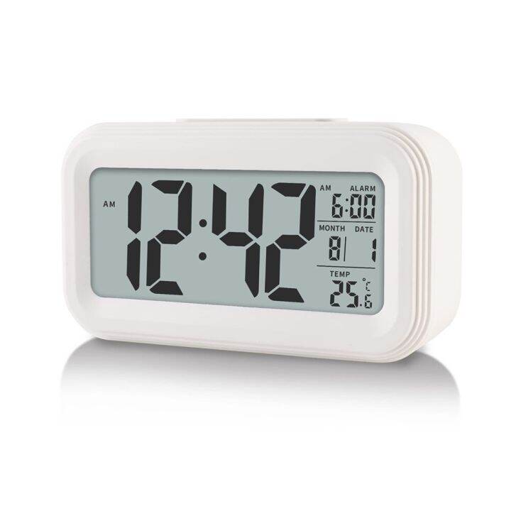 LED Digital Alarm Clock Backlight Snooze Data Time Calendar Desktop ...