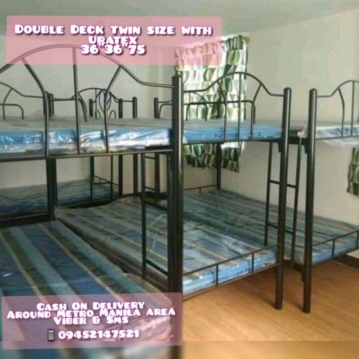 double deck twin size with uratex foam cash On Delivery Lazada PH