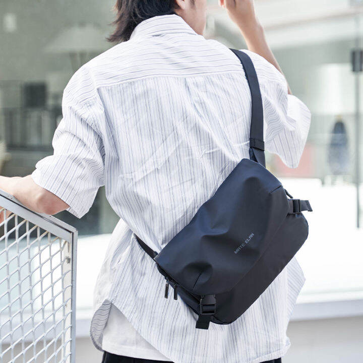 MOYYI Cross body Bag Men Sling Bag Phone Pouch Chest Bag Black Plus