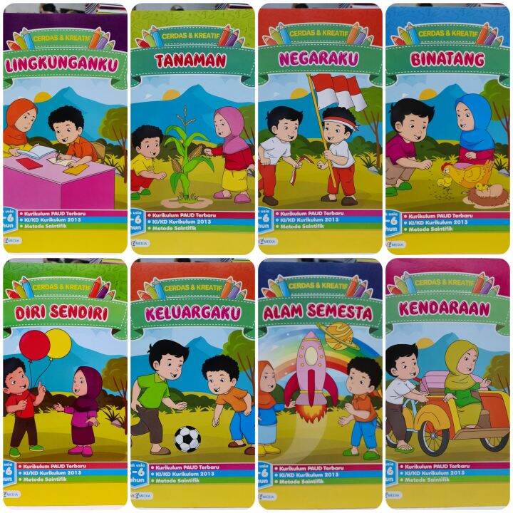 Paket Buku Anak PAUD/TK Cerdas Dan Kreatif (isi 8 Buku) Untuk Anak Usia ...