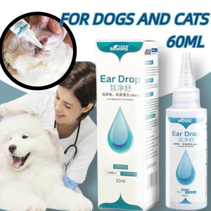 60ml Cat Dog Mites Cleaning and Odor Removal Ear Drops Eye Drops