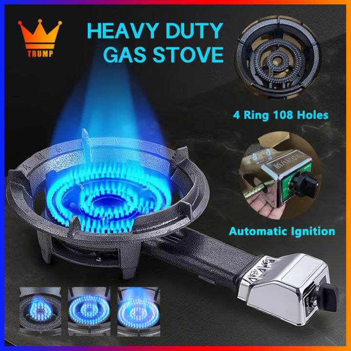 Gas Stove Heavy Duty Single Burner Cast iron Low pressure Automatic