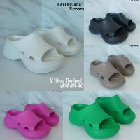 รองเท้าผู้หญิง Balenciaga Crocs รองเท้าเตะสวม รองเท้าแตะเปิดหน้า รองเท้าเพื่อสุขภาพ รองเท้าผ.ญ ลายใหม่ ทรงสวยกำลังฮิตและทันสมัย ไซส์ 36-40