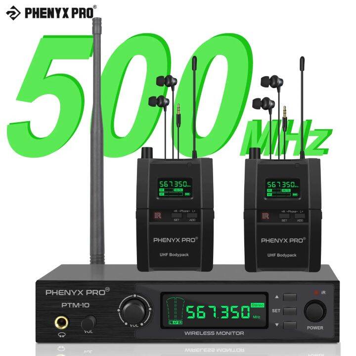 Phenyx Pro PTM10B Wireless in Ear Monitor System True Stereo UHF IEM