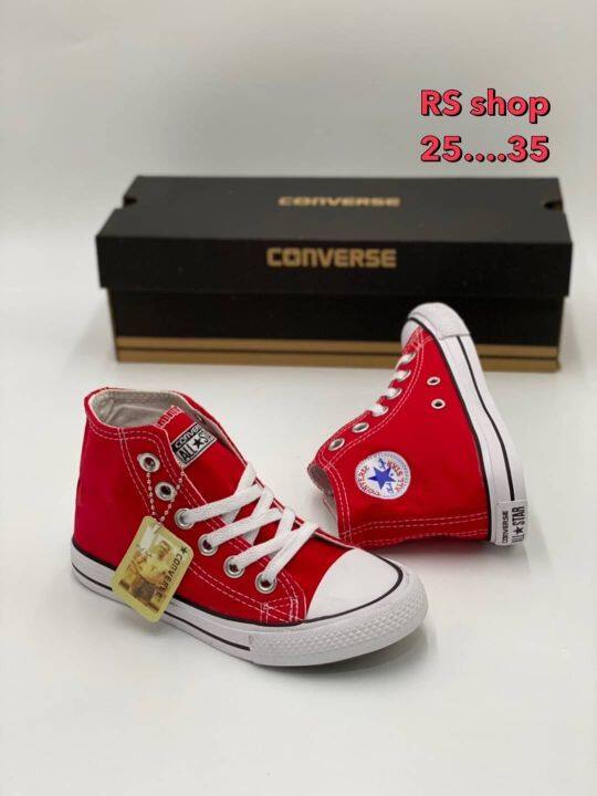 รองเท้าเด็กconverse-หุ้มข้อ-รองเท้าเด็กสวยๆ-รองเท้าผ้าใบแฟชั่น