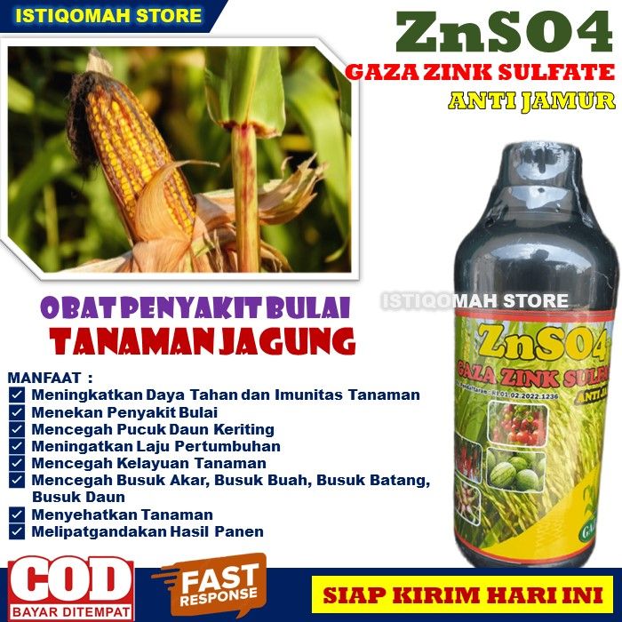 Obat Penyakit Bulai Pada Tanaman Jagung ZNSO4 GAZA ZINK SULFATE isi