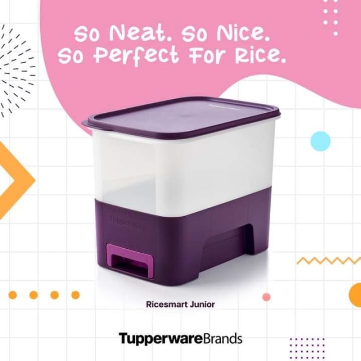 tupperware-ricesmart-junior-5-0kg-กล่องข้าวสารทัพเพอร์แวร์-ความจุ-5-kg-พร้อมทัพพีตักข้าวฟรี