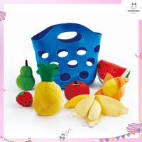 Hape - Toddler Fruit Basket ของเล่นผลไม้สีสันสดใสพร้อมตะกร้านุ่มนิ่ม