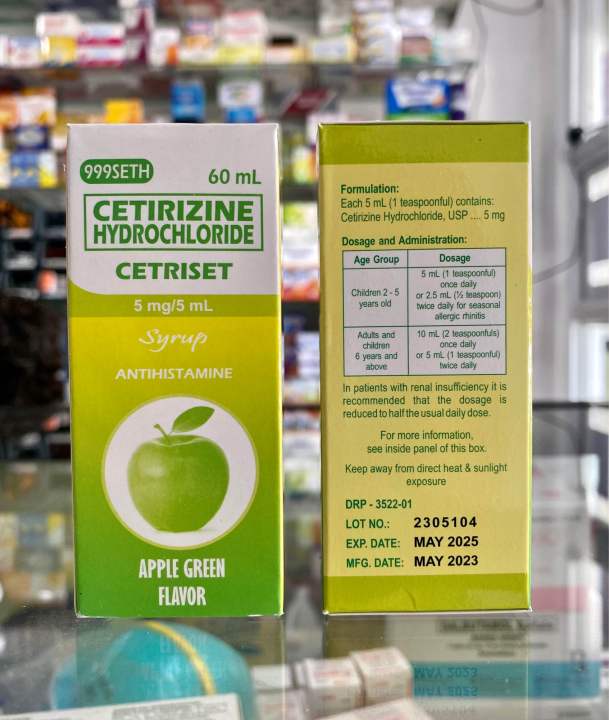 CETIRIZINE Syrup (Cetriset) 5mg/5 ml 60 ml Lazada PH