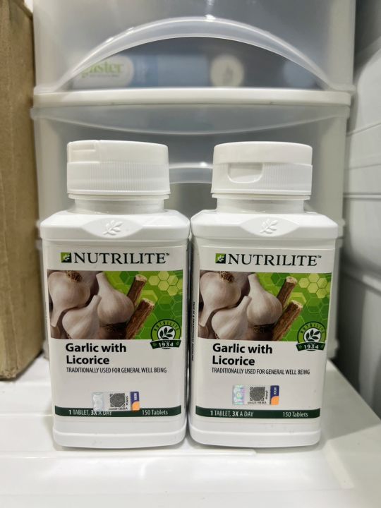 nutrilite-garlic-with-licorice-การ์ลิคกระเทียมอัดเม็ด-150-เม็ด-ฉลากมาเลนะคะ