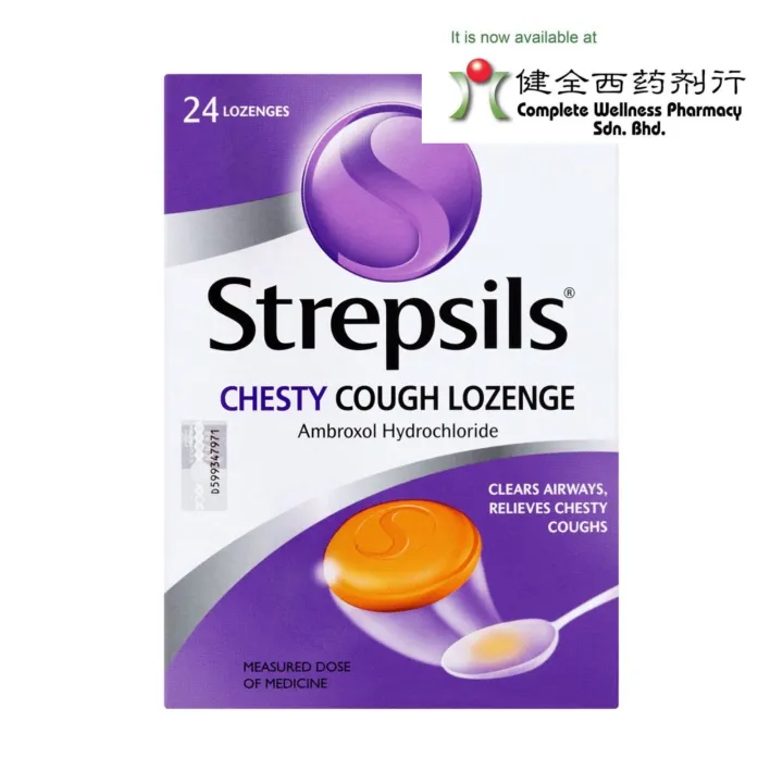 Complete Wellness Pharmacy Strepsils Chesty Cough Lozenges 24s Ambroxol complete-wellness-pharmacy-strepsils-chesty-cough-lozenges-24s-ambroxol