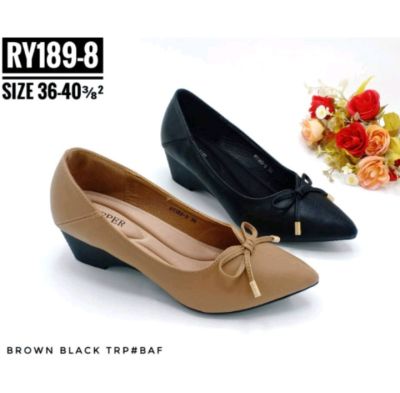 Tripper รหัสry-189-8 รองเท้าคัทชูผู้หญิง รองเท้าส้นสุง  รองเท้าเพื่อสุขภาพ  รองเท้าส้นเตารีด รองเท้าtriper