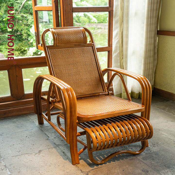 Folding Recliner Rattan Rattan Chair Leisure Chair Real Rattan Recliner