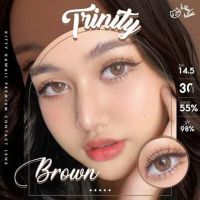 คอนแทคเลนส์รายเดือน Trinity Brown - Kitty kawaii (แถมตลับทุกคู่จ้า)