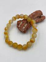 Yellow chalcedony 10 MM โมราสีเหลือง