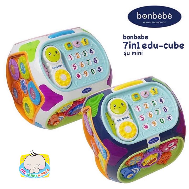 zolbabyworld-ของแท้-กล่องกิจกรรม7ด้าน-bonbebe-7-in1-edu-cube