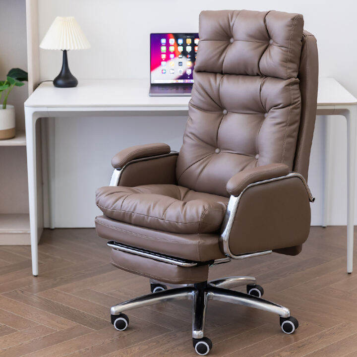 Boss Chair Reclining Leather Office Chair Comfortable Long-Sitting Sofa ...