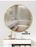 Gương tròn treo tường cao cấp⚡ 𝐂𝐎́ 𝐒𝐀̆̃𝐍, 𝐒𝐇𝐈𝐏 𝐍𝐆𝐀𝐘⚡ gương khung kim loại mạ vàng gold luxury, đen bóng, trắng bao sang.
