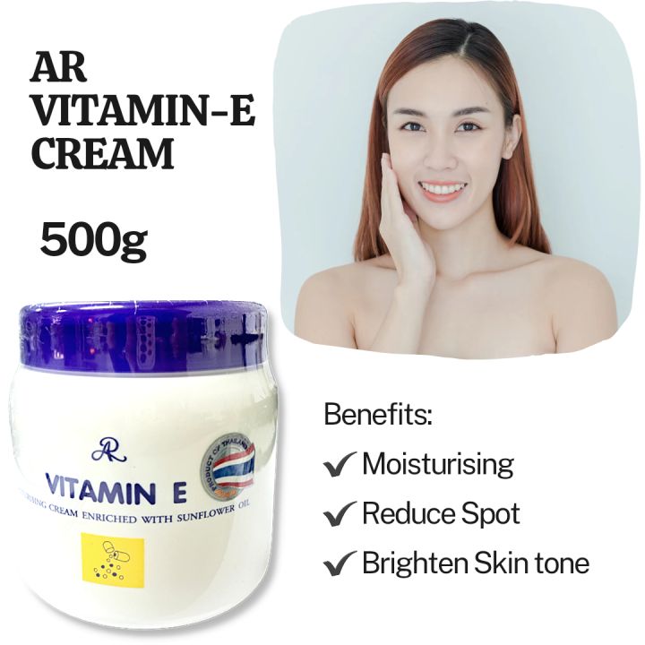 AR Vitamin E Moisturizing Cream 500g Enriched With Sunflower Oil 500 ml original Vitamin E