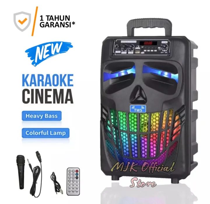 Baru Speaker Bluetooth Karaoke Mega Bass Ukuran Besar Buat Karaoke Free