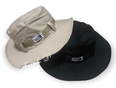 หมวก หมวกบักเก็ต หมวกเดินป่า หมวกซาฟารี มีสายคล้อง - สีครีม,สีดำ,สีเขียว