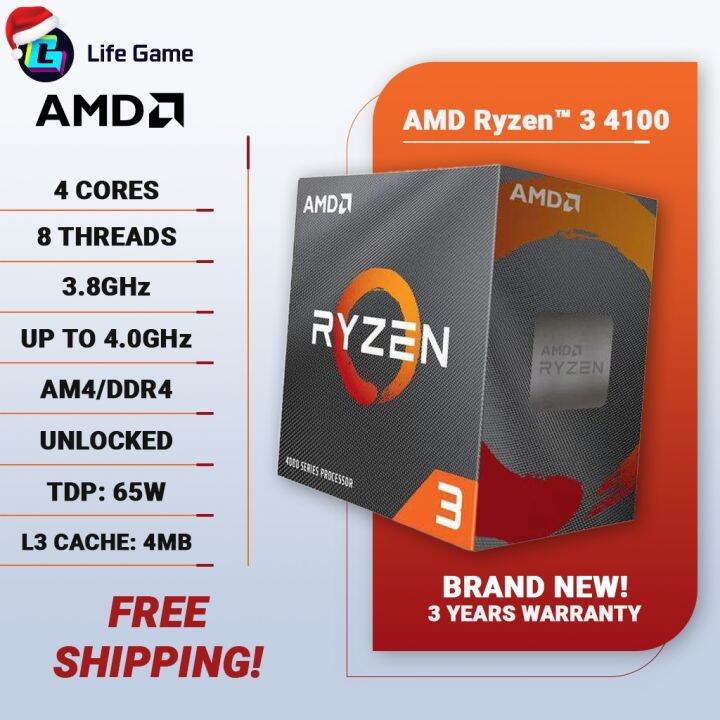 AMD Ryzen 3 4100 Original Box Brand new 4 Cores 3.8GHz Upto 4.0Ghz ...