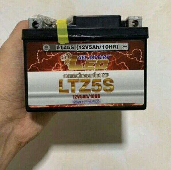 leo-แบตเตอรี่แห้ง-ltz-5-12v-5-แอมป์-ไม่ค้างสต็อคผลิต-5-66-สำหรับรถมอเตอร์ไซค์-ใช้กับจักรยานยนต์สตาร์ทมือได้