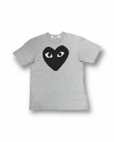 เสื้อยืดมือสอง ลิขสิทธิ์แท้ VINTAGE COMME DES GARCONS PLAY GREY &amp; BLACK BIG HEART Size S มือ2