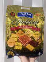 Hwatai golden assorted biscuits ฮวาไท ขนมปังกรอบรวมรส ขนาด 505 กรัม