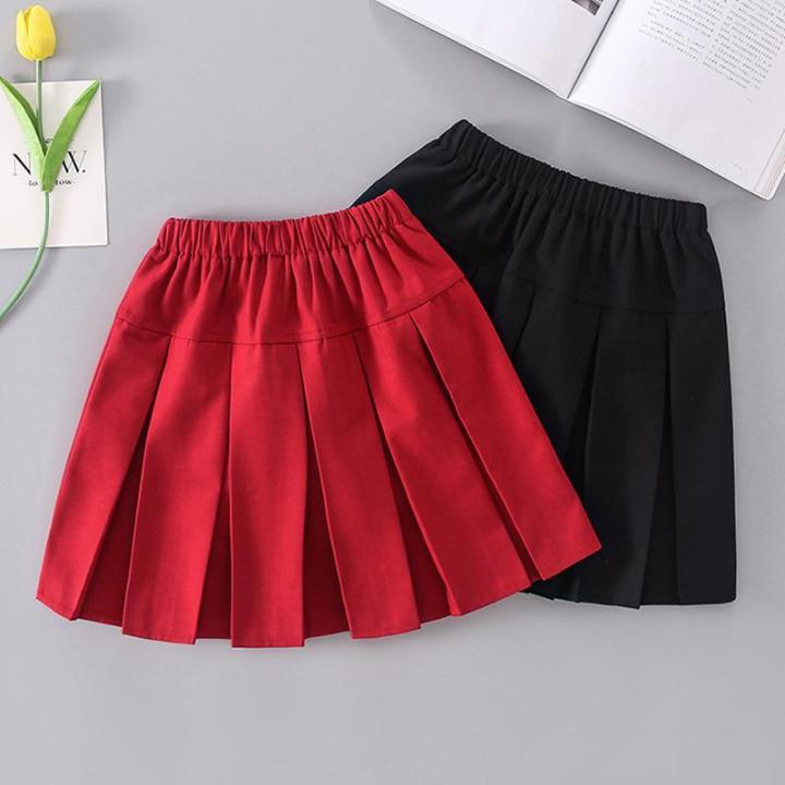 Girls' Pleated Skirt 2023 New Children's Western Style Preppy Short ...