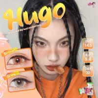 คอนแทคเลนส์ รุ่น Hugo ยี่ห้อ Pretty doll ตาโต มีสี เทา ตาล สายตาปกติ