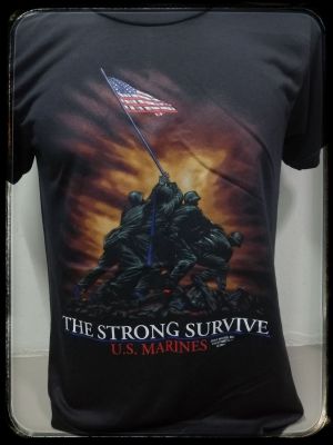 เสื้อทหารลายu.s.marinsทหารยกธง