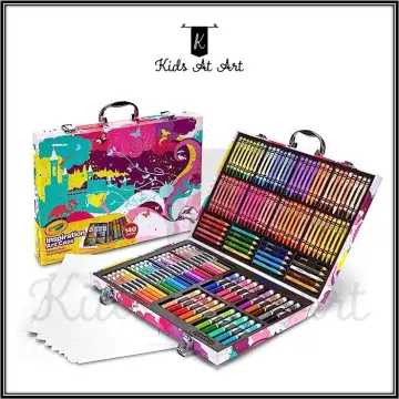 Art Case Coloring Set - Pink (140 Count) for Girls & Boys