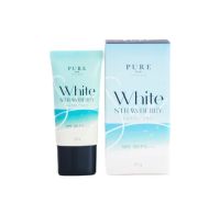 กันแดดเพียว กันแดดผสมรองพื้น พร้อมบำรุง Pure Withe Strawberry Sunscreen SPF 50pa+++ 20g เพียวกันแดด