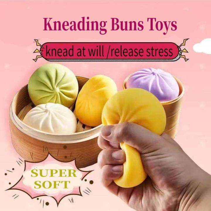 Squishy Toys Bun Siopao Toy Simulation Buns Squeeze Ball Fidget Toys