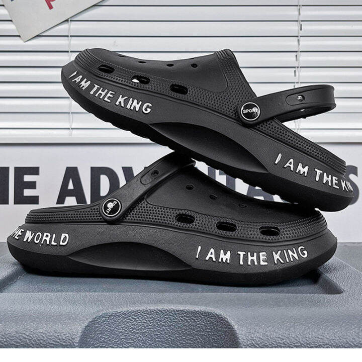 Summer Plus Size High Quality Crocs Beach Sandals for Men Kanye