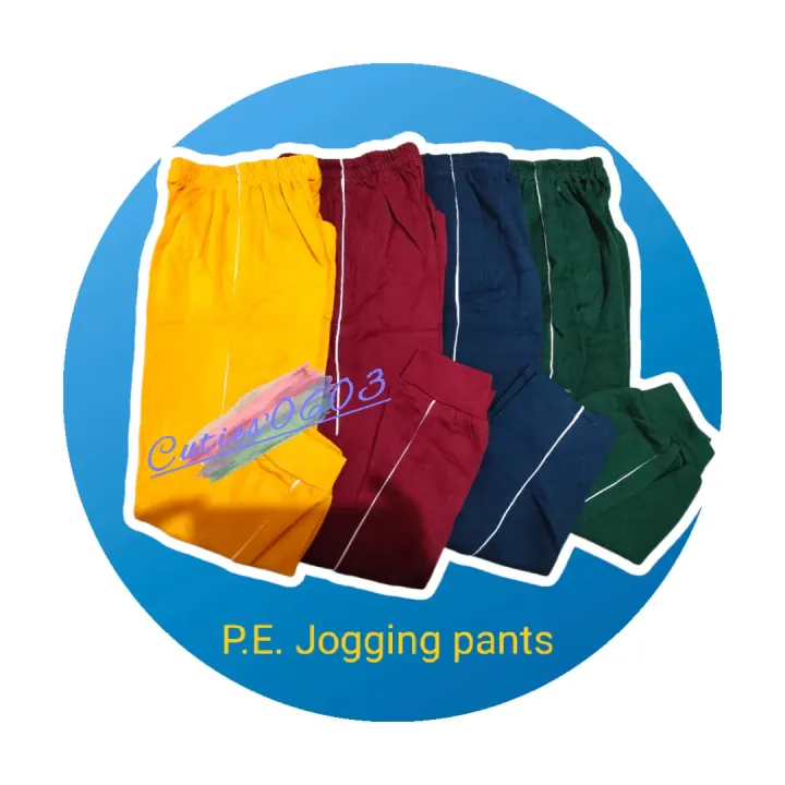 P.E School Uniform Jogging Pants for Kids Lazada PH