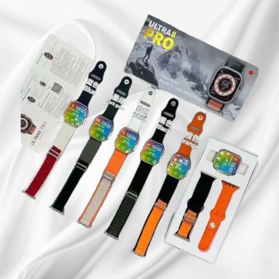 Ultra8 pro นาฬิกาสมาร์ทวอทช์ หน้าจอ49มม. รองรับภาษาไทย มีสาย2เส้น สายซิลิโคนและสายผ้า