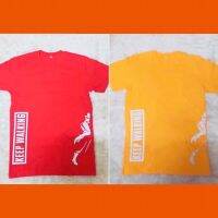 เสื้อ เสื้อยืดคอกลม แขนสั้น T-shirt Johnnie Walker รุ่น 200 ปี สีเหลือง และสีแดง