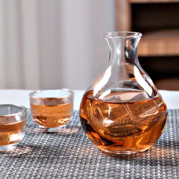 Cold Sake & Whisky Decanter Set, Glass Carafe