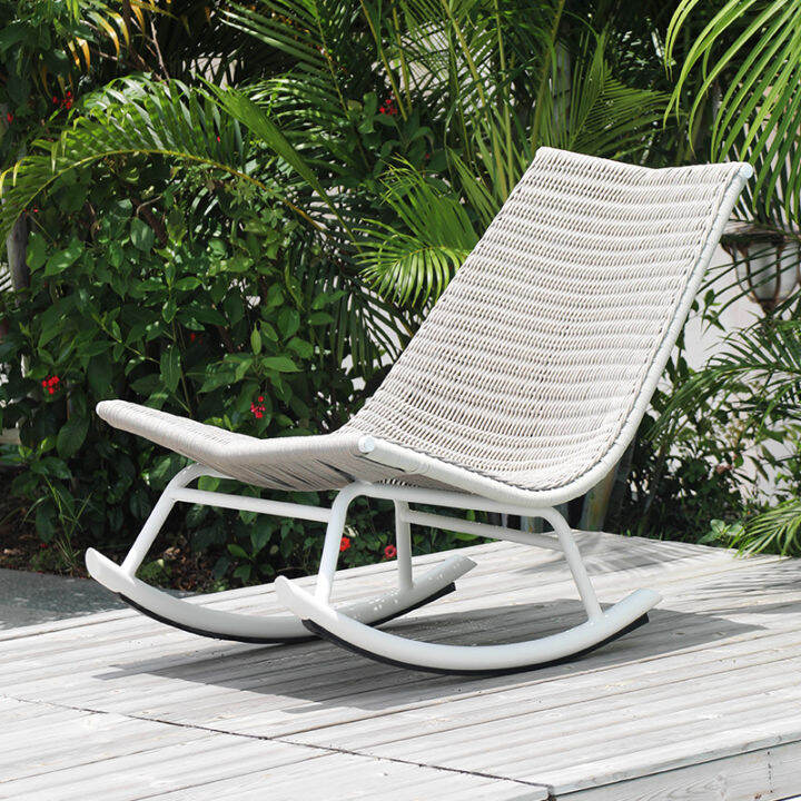 Balcony Rocking Chair Adult Sun Lounger Home Living Room Casual Leisure