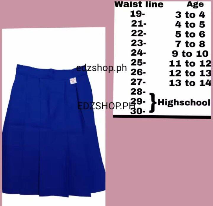 Palda School Uniform (Royal blue,Maroon,Navy Blue,Emerald Green