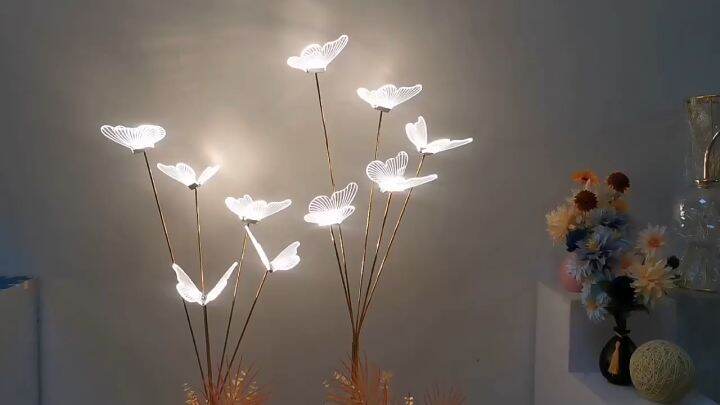 Lampu Kupu Kupu Dekorasi Lampu Dekorasi Standing（2SET）Lampu Hiasan