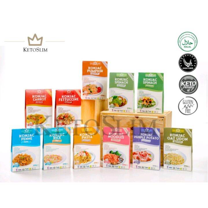 [11 PACKS] Keto Slim HALAL Zero Carbs Low Calories Konjac Mixed Combo