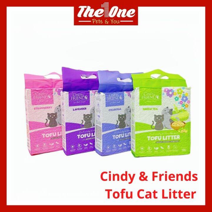 (Malaysia Stock) Cindy & Friends Cat Tofu Litter Flushable Cat Litter