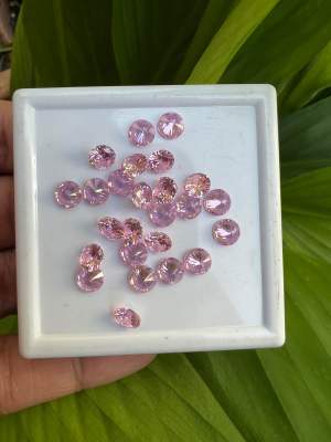 เพชรรัสเซีย สีชมพู BRILLIANT PINK  American diamond stone ROUND 1.50MM( มิลลิเมตร) 100 PCS( 100 เม็ด) เกรดอย่าง ดี